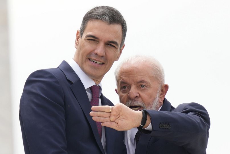 Pedro Sánchez y Lula da Silva.