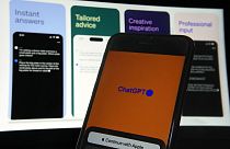 OpenAI's ChatGPT app is displayed on an iPhone in New York in May last year