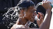 Extreme heat prompts people to cool themselves off