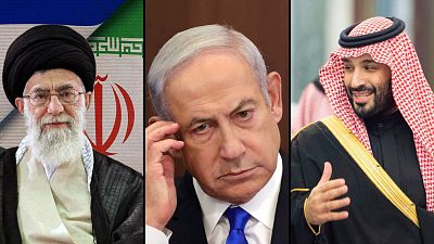 Khamenei, Netanjahu és Mohammad bin-Szalman (MBS)