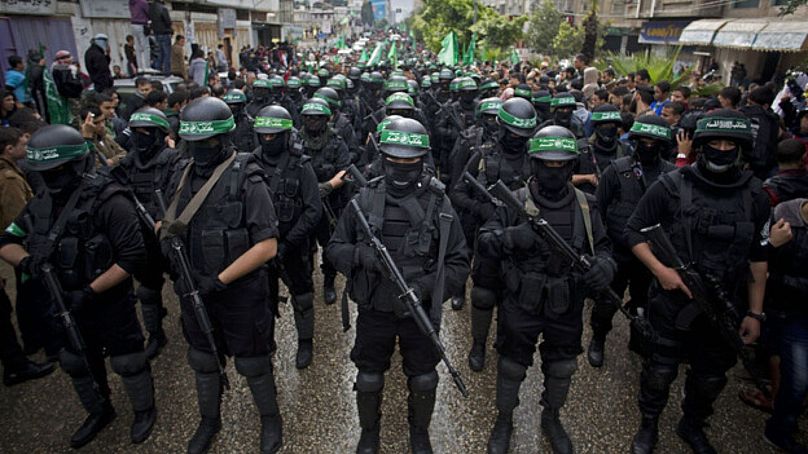 Hamász fegyveresek Gázában