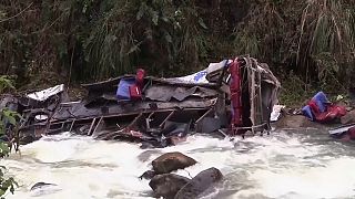 حادث حافلة في منطقة كاخاماركا الشمالية-البيرو