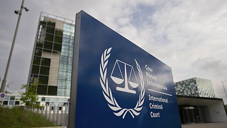 Exterior view of the International Criminal Court, or ICC, in The Hague, Netherlands, Tuesday, April 30, 2024.