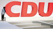 FILE - Staging before the CDU Federal Party Congress event in Leipzig, Germany, Thursday Nov. 21, 2019. 