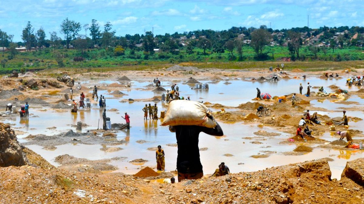 Cobalt mining in Katanga, Congo. 