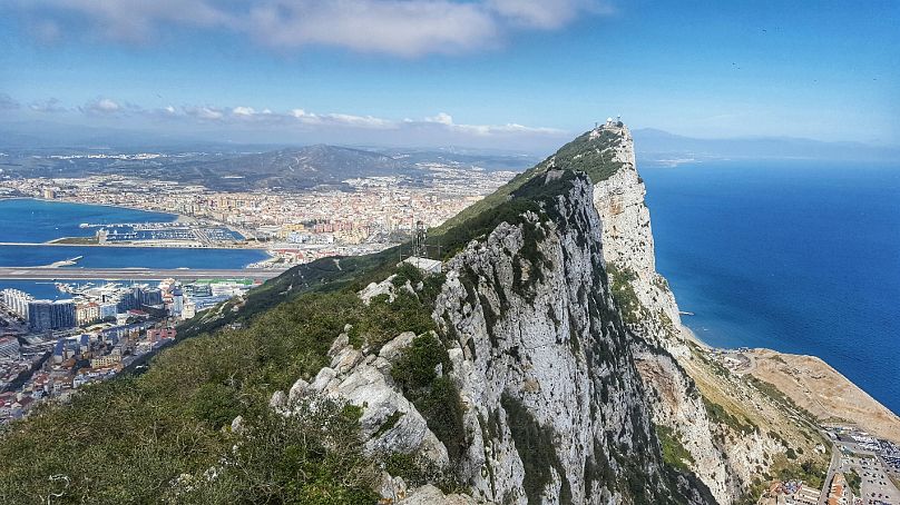 Morocco can be seen from the British territory of Gibraltar, located at the southern tip of the Iberian Peninsula