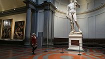 A estátua de David produzida por Michelangelo no século XVI 