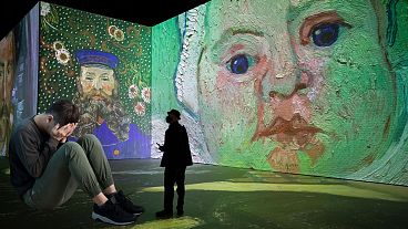 Why are we still being scammed by immersive art exhibitions? Pictured here: Van Gogh immersive exhibition