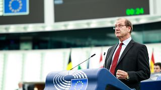 Viktor Uspaskich addresses the European Parliament in 2023