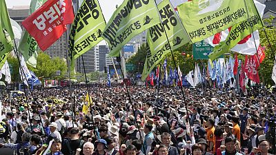مظاهرات عيد العمال في سيول-كوريا الجنوبية