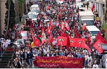 تظاهرات روز جهانی کارگر در آتن و بیروت