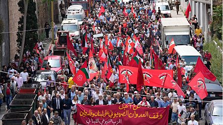 مسيرة في لبنان بدعوة من الحزب الشيوعي بمناسبة عيد العمال