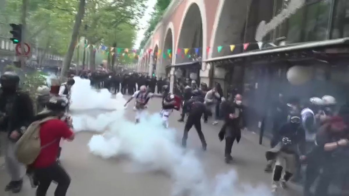 WATCH: Protests around the world on May Day thumbnail