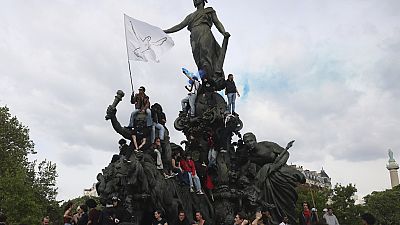 Manifestación por el 1º de mayo en París