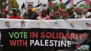 May Day: South African workers march in support of the Palestinians