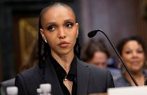 FKA twigs testifies before the Senate Judiciary Subcommittee on Privacy, Technology, and the Law for a hearing on Capitol Hill in Washington