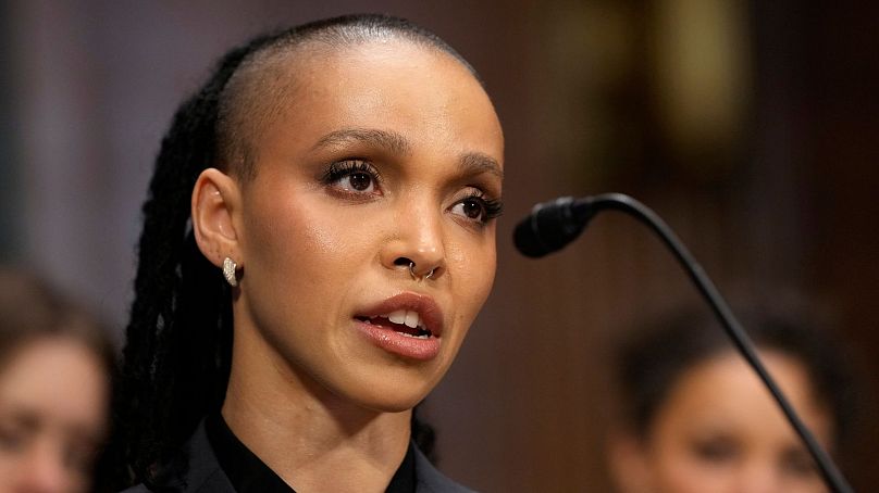 FKA twigs testifying before the Senate Judiciary Subcommittee on Privacy, Technology, and the Law hearing