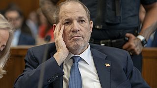 Harvey Weinstein a manhattani bíróságon 2024. május elsején