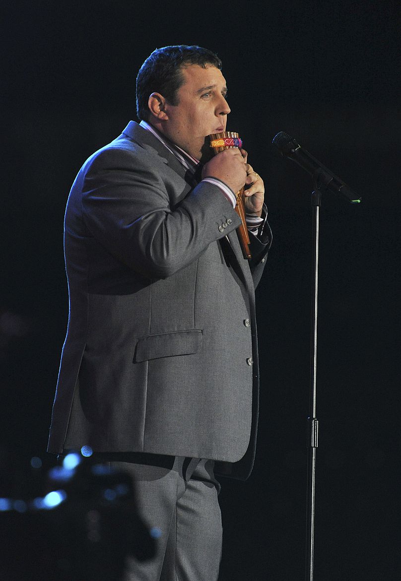 Peter Kay performs at the Help for Heroes concert at Twickenham Stadium in London on Sunday, Sept. 12, 2010.