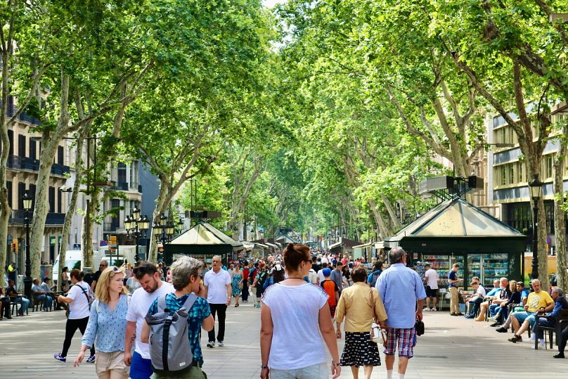 Las Ramblas in Barcelona is popular with tourists and pickpockets alike
