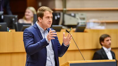German Green Michael Bloss in a European Parliament debate last month