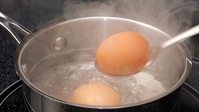 جوشاندن تخم مرغ در آب