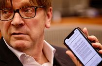 Guy Verhofstadt lors d'une réunion du Parlement européen en 2019