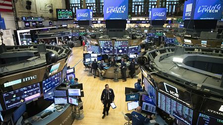 Stock exchange trading floor (file photo)