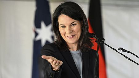 Annalena Baerbock német külügyminiszter pénteken Adelaide-ben