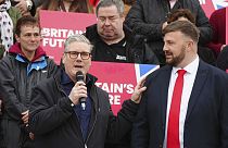 İşçi Partisi lideri Keir Starmer Güney Blackpool milletvekili seçilen Chris Webb'in başarısını kutlarken bir konuşma yaptı
