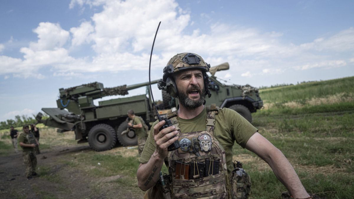 Ukrainians flee Russian advance as footage shows decimated village thumbnail