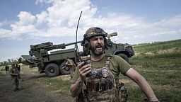 FILE - a Ukrainian serviceman on the frontline in eastern Ukraine, July, 2023. 