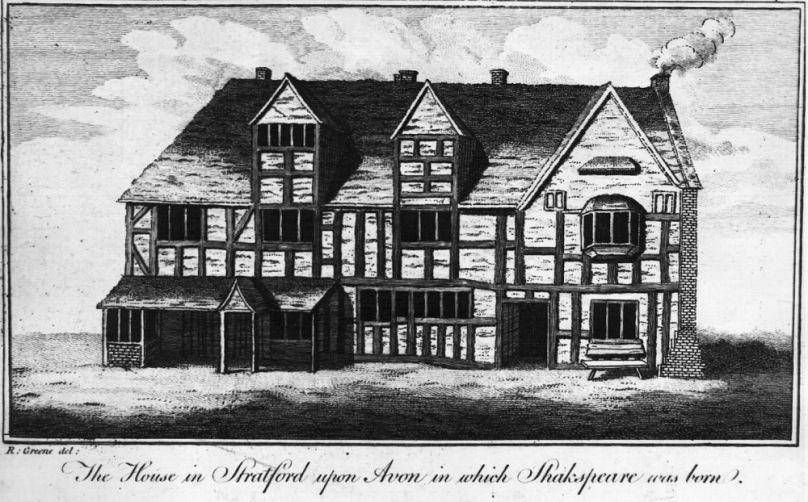 A legkorábbi kép Shakespeare újjáépített „szülőházáról”
