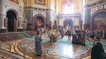 احتفالات الكنيسة الروسية بسبت النور