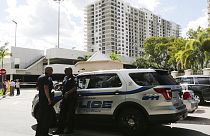 polizia a Miami, immagine d'archivio