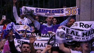 Football : Madrid célèbre le 36e sacre du Real en Liga