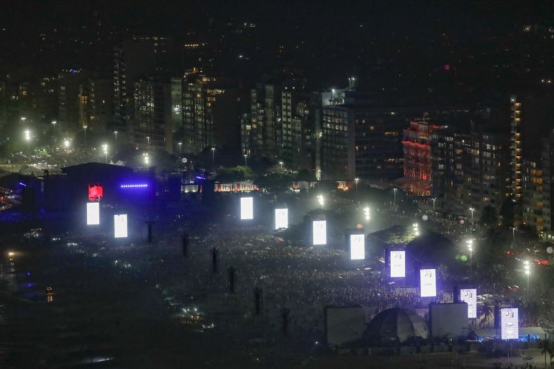A sea of people flooded the sand on Copacabana Beach. An estimated 1.6 million people attended the show.