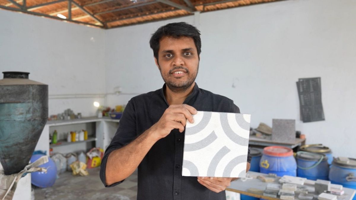 Watch: The eco-trailblazer turning carbon to tiles in India thumbnail