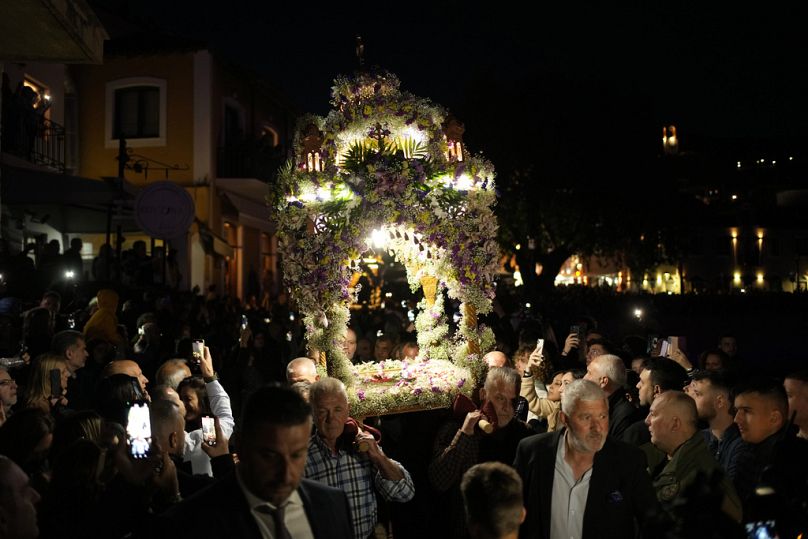 The solemn processions in Greece, with the flower-adorned biers followed by the clergy and the faithful, are often spectacular.