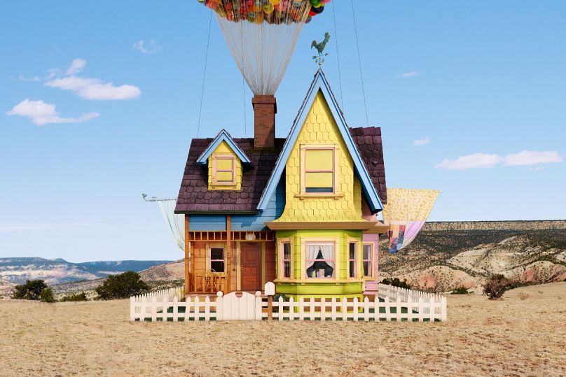 Attention to detail has been paid to the 'Up' house, located in Abiquiu, New Mexico