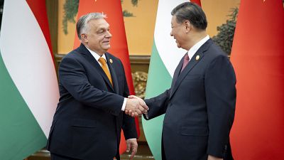  Orbán Viktor miniszterelnököt fogadja Hszi Csin-ping kínai elnök Pekingben 2023. október 17-én