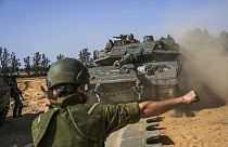 Maniobras militares en la Franja de Gaza.