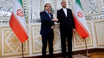 رافائل گروسی، مدیر کل آژانس بین‌المللی انرژی اتمی و حسین امیر عبداللهیان، وزیر خارجه ایران