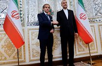 رافائل گروسی، مدیر کل آژانس بین‌المللی انرژی اتمی و حسین امیر عبداللهیان، وزیر خارجه ایران