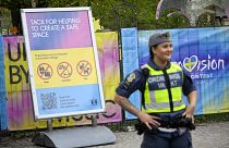 Des policiers armés ont été déployés dans la ville suédoise de Malmö pour le concours Eurovision de la chanson.