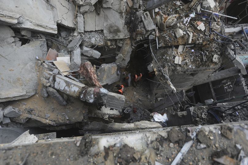 Edifici distrutti a Rafah, 07 maggio 2024