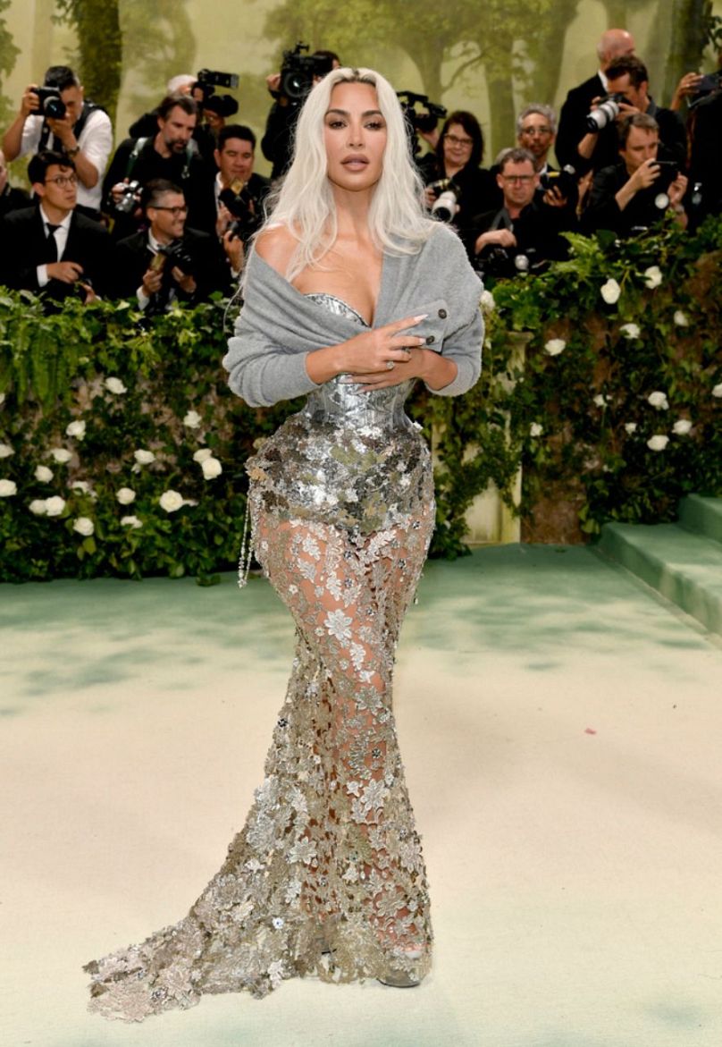 Kim Kardashian attends the Met Gala celebrating the opening of the "Sleeping Beauties: Reawakening Fashion" exhibition on 6 May 2024, in New York.