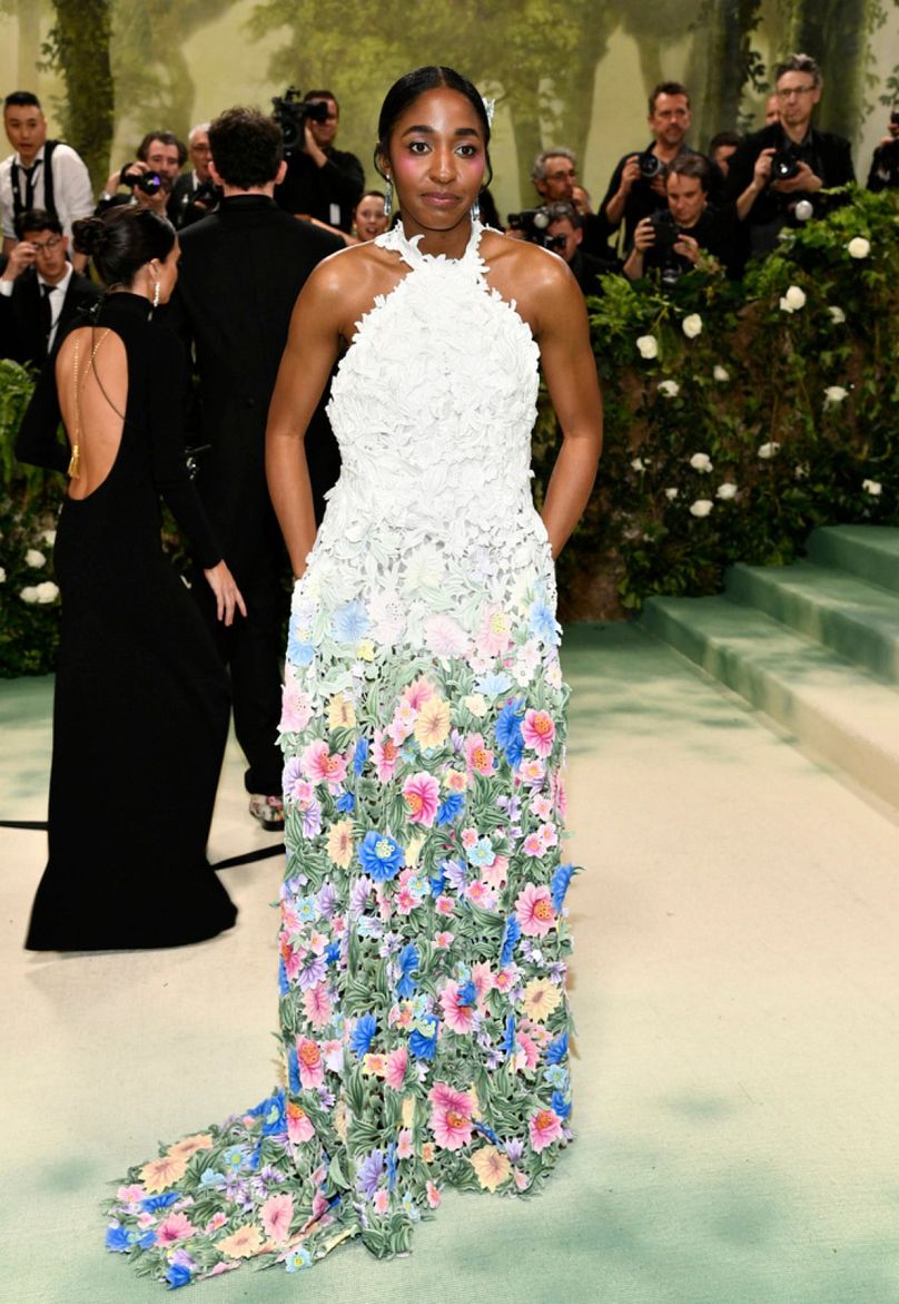 Ayo Edebiri attends the Met Gala celebrating the opening of the "Sleeping Beauties: Reawakening Fashion" exhibition on 6 May 2024, in New York.