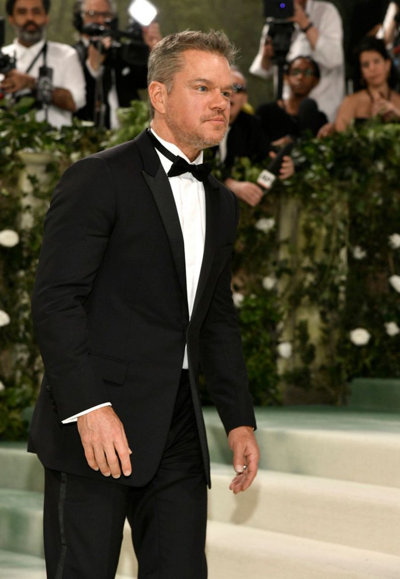 Matt Damon attends the Met Gala celebrating the opening of the "Sleeping Beauties: Reawakening Fashion" exhibition on 6 May 2024, in New York.
