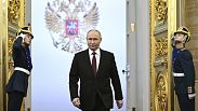 Vladimir Putin prima durante la cerimonia di insediamento al Cremlino il 7 maggio 2024 